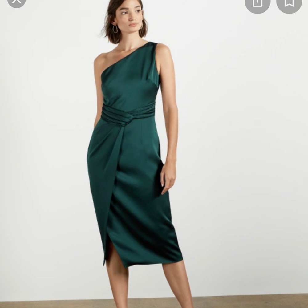 Ted Baker NWT Dark Green One Shoulder cocktail dress